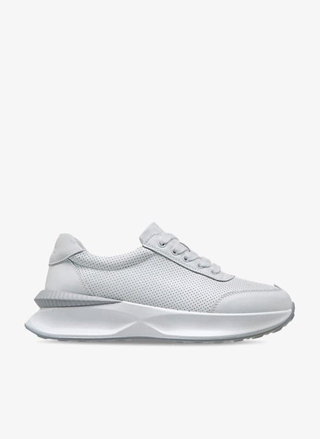 Women's Textured Lace-Up Low-Top Sneakers - Image 1