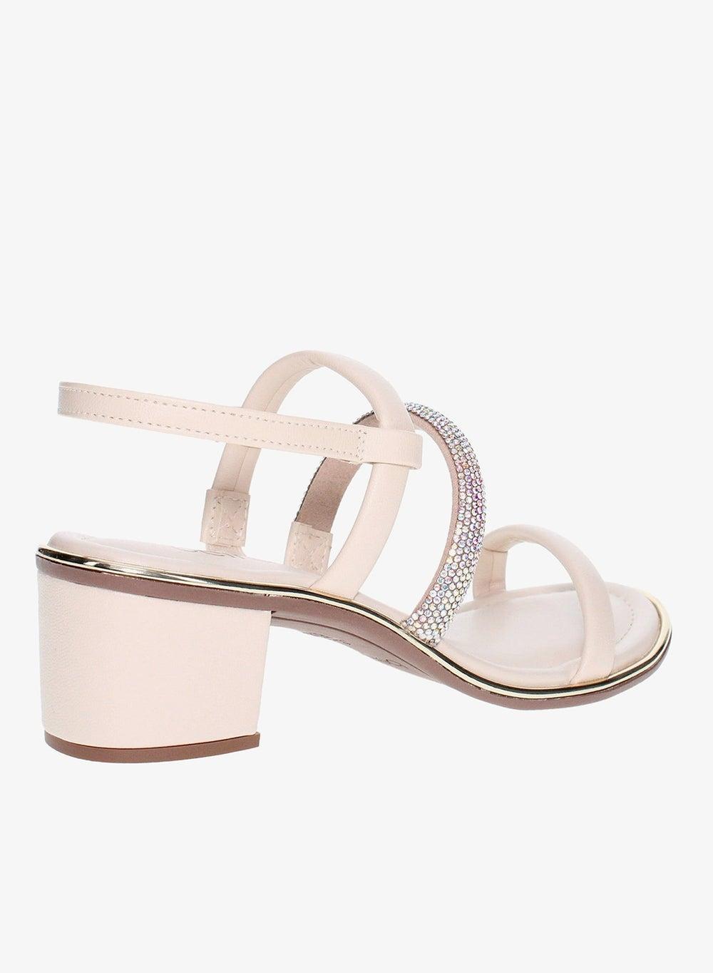 Women’s Mid Heel Slingback Sandals with Ankle Strap - Image 1