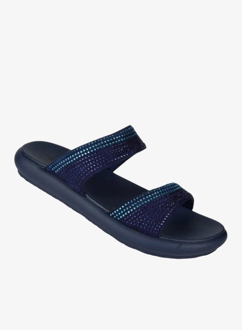 092-2587 Michelle Morgan Navy Casual Mule Sandals - Image 1