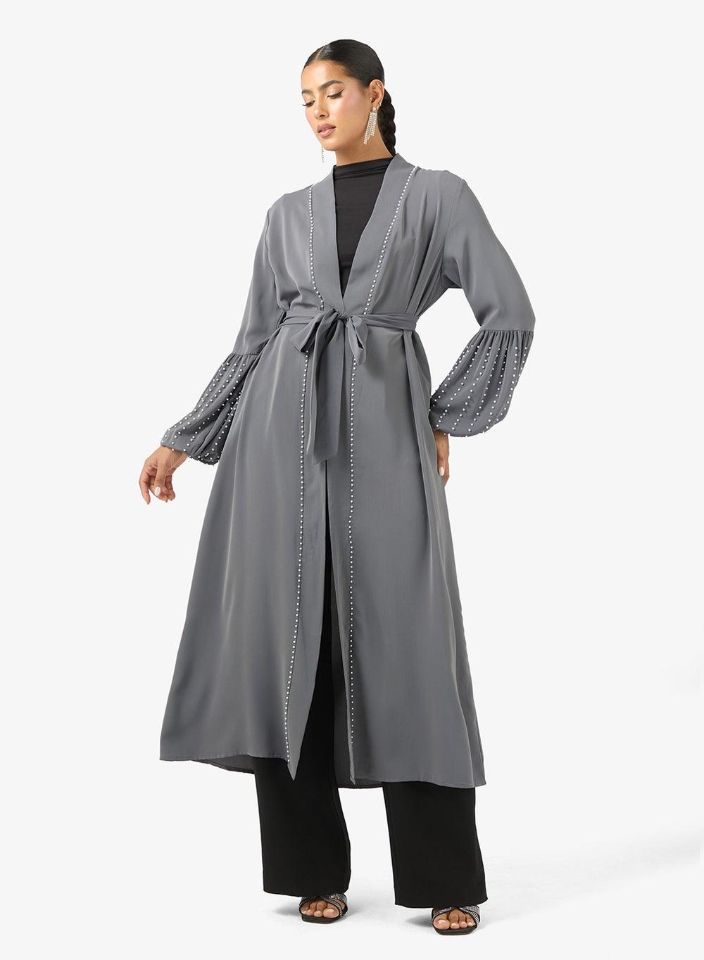 Abaya With Puff Sleeves - Image 1