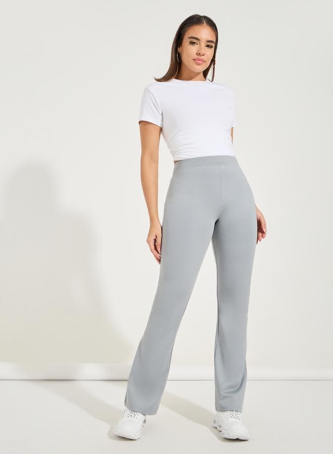 Solid Light Flare Full Length Leggings - Image 1