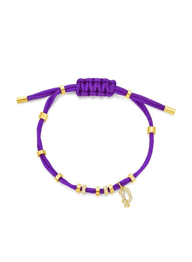 Luck Gold Plated Ladies Bracelet with Logo Charm and Crystals 170+35MMPEJLB0003607 - Image 1
