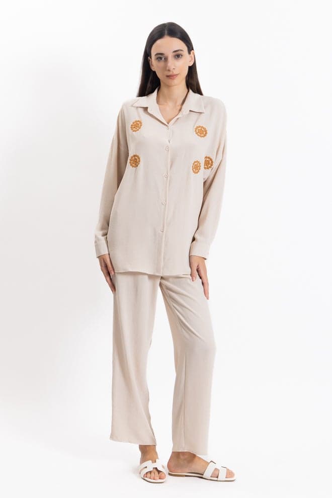 Lightweight Detailed Pants Set for Women - Image 1