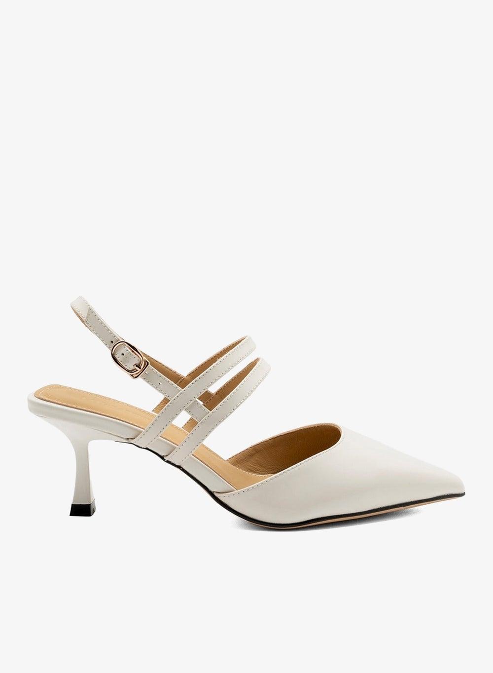 Zachni LRLWS40877 Slingback Pointed-Toe Leather Pumps - Image 1