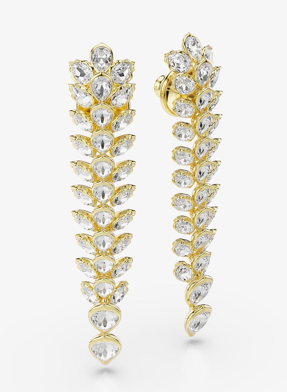 Idyllia Florere Gold-Tone Crystal Drop Earrings - Image 1