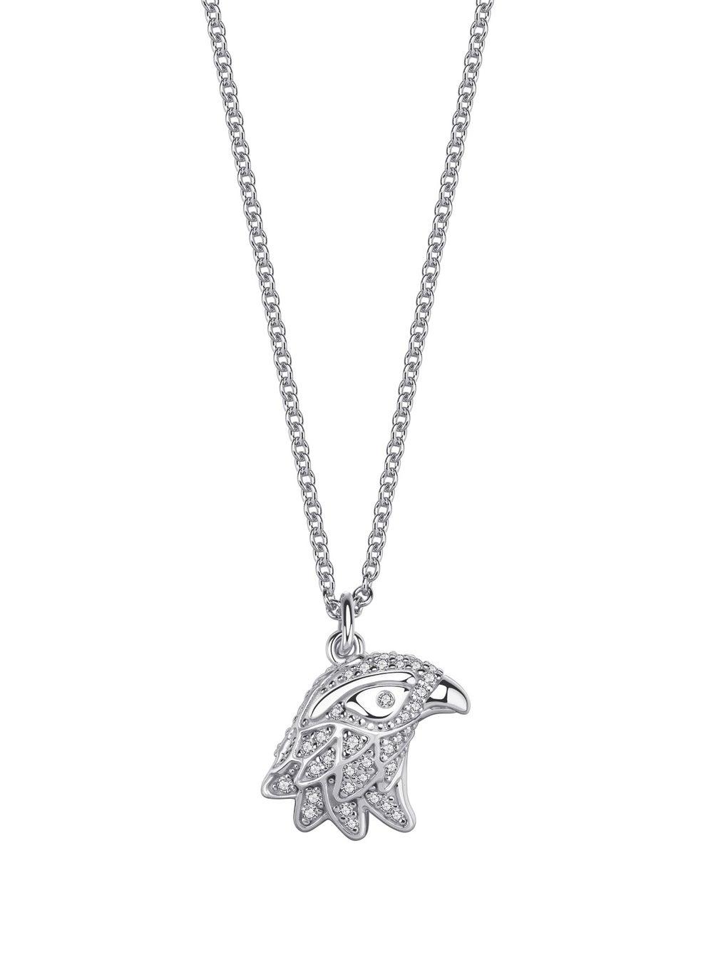 Ricordi Horse Pendant Necklace in 925 Silver with 70 White CZ - Image 1