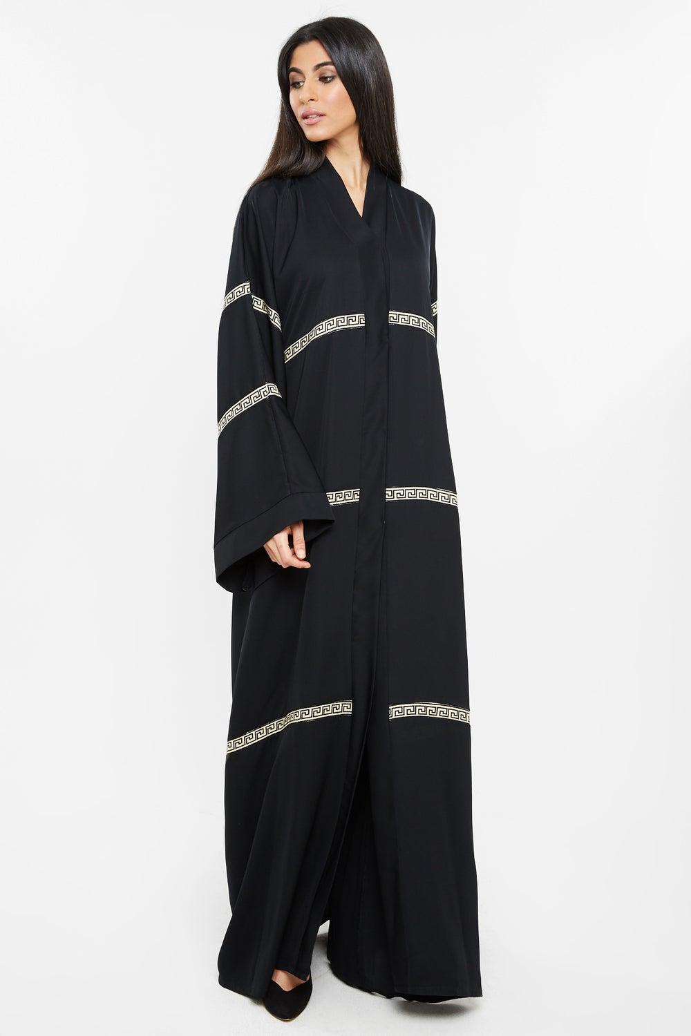 AJ112A Premium Nida Abaya with Matching Hijab - Image 1