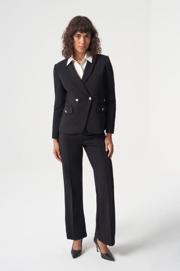 Black Polyamide Jacket for Modest Everyday Layering - Image 1