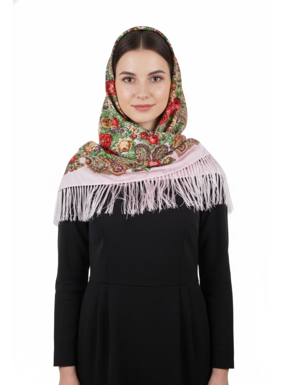 Jira Women's Eastern European Cotton Tassel Shawl - Image 1