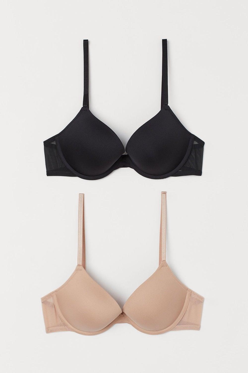 2-Pack Push-Up Bras with Mesh Details - Image 1