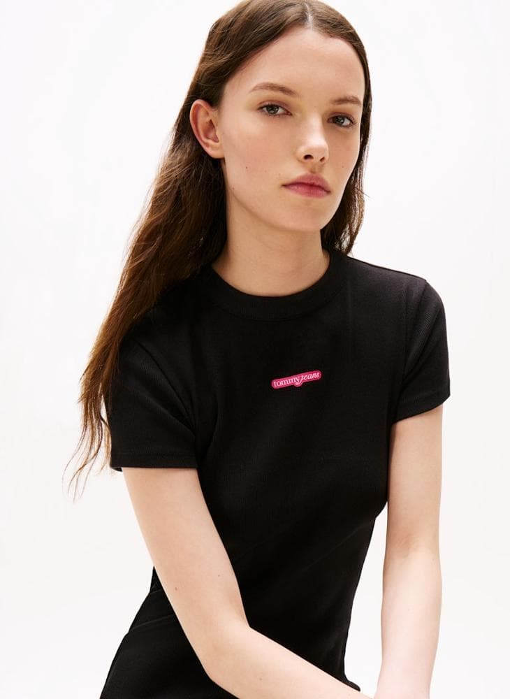 Tommy Jeans Logo Script Mini T-Shirt Dress - Image 1