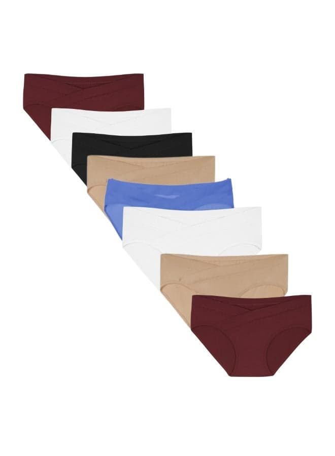 Bamboo Cotton Low-Waist Maternity Panty Pack of 8 - Image 1