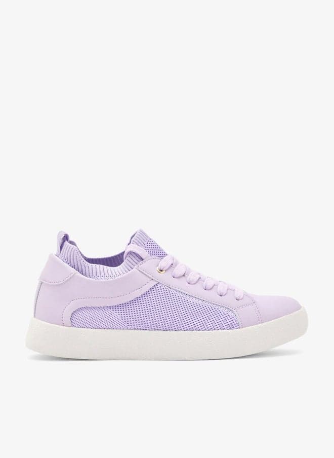 Mix Material Casual Low-Top Sneakers for Women - Image 1