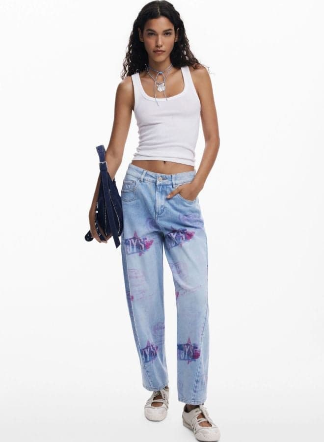 Balloon Collage Women’s Jeans - Image 1