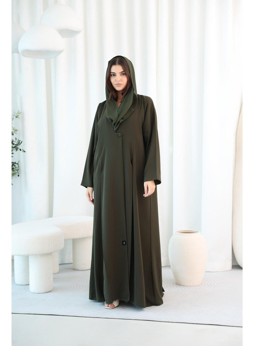Solid Blazer Design Formal Abaya ABY1121 - Image 1