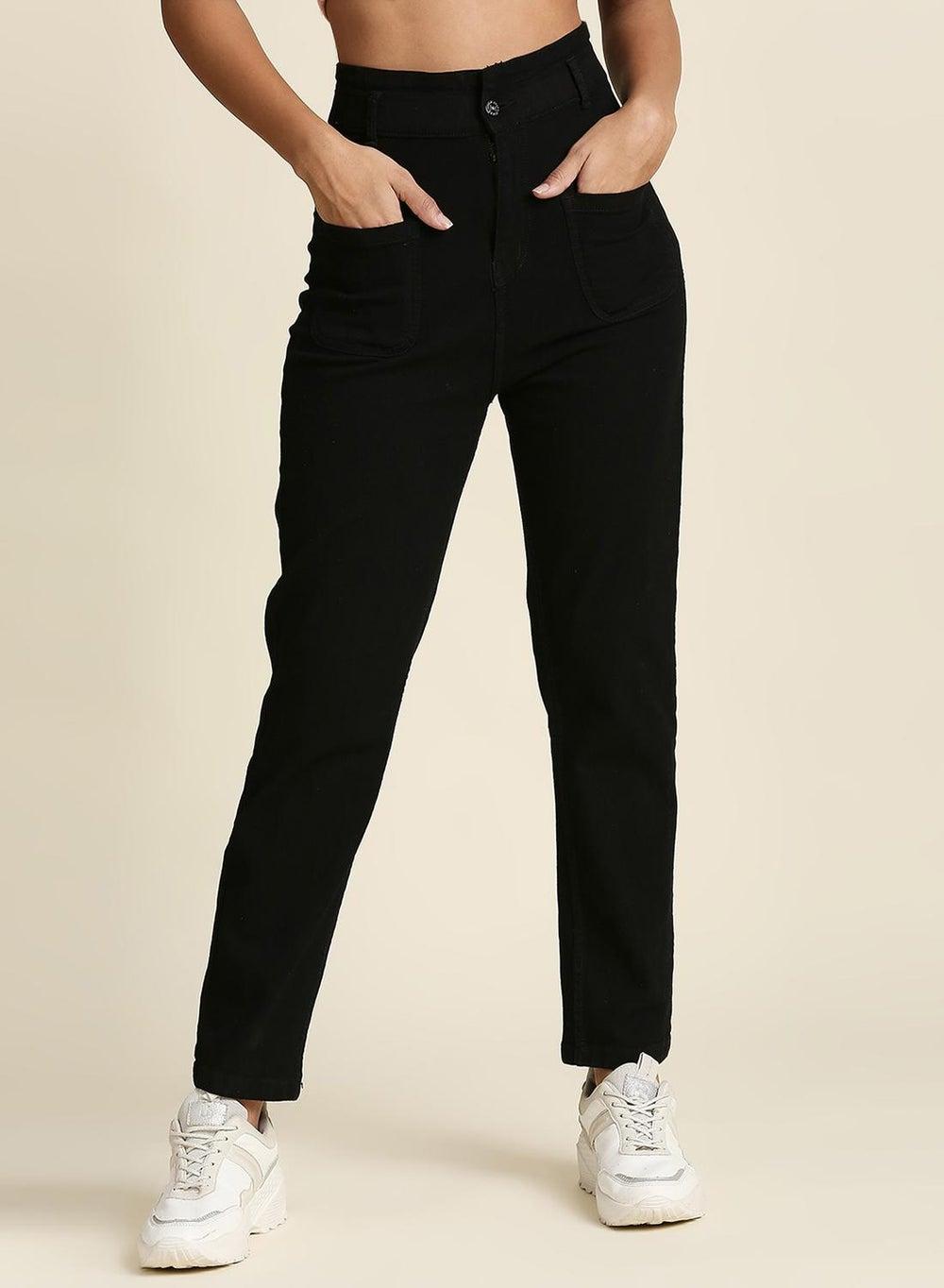Women Black High-Rise Stretchable Jeans - Image 1