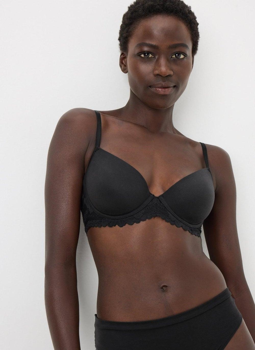 Black Comfort Luxe Supersoft T-Shirt Bra - Image 1