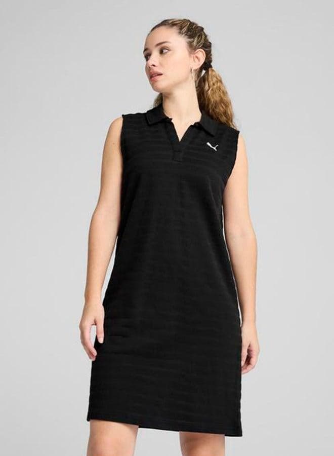 Sleeveless Black Polo Mini Dress - Image 1