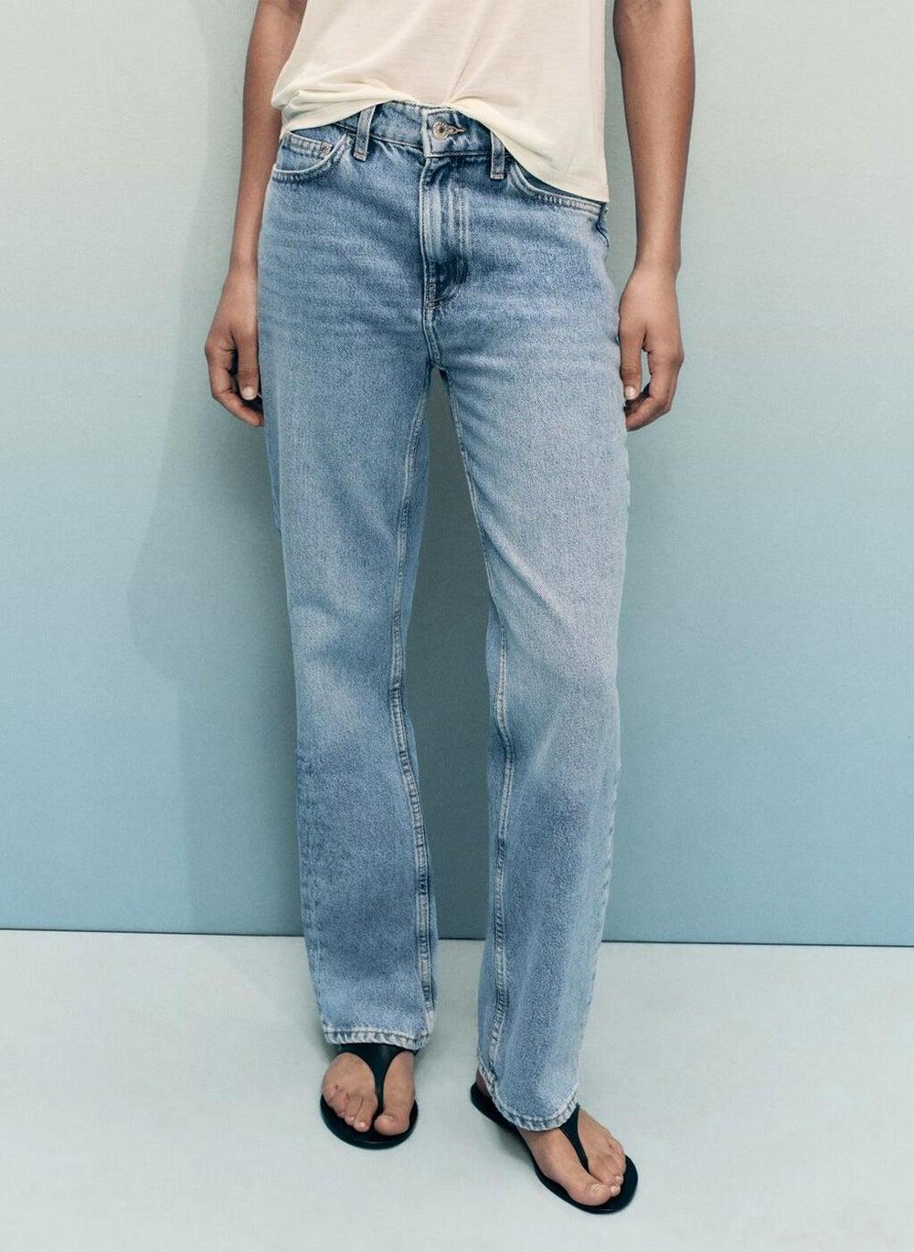 Matilda Straight-Fit Mid-Rise Denim Jeans - Image 1