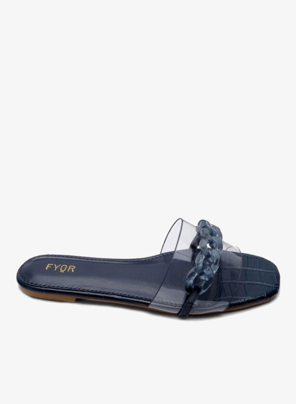 Chain Detailed Clear Slide Sandal MY 227 - Image 1