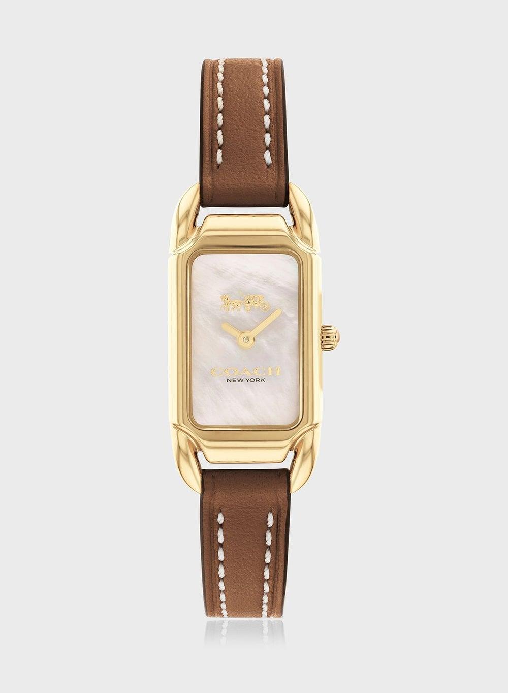 Cadie 2-Hand Quartz Watch, Brown Leather, 14504028 - Image 1