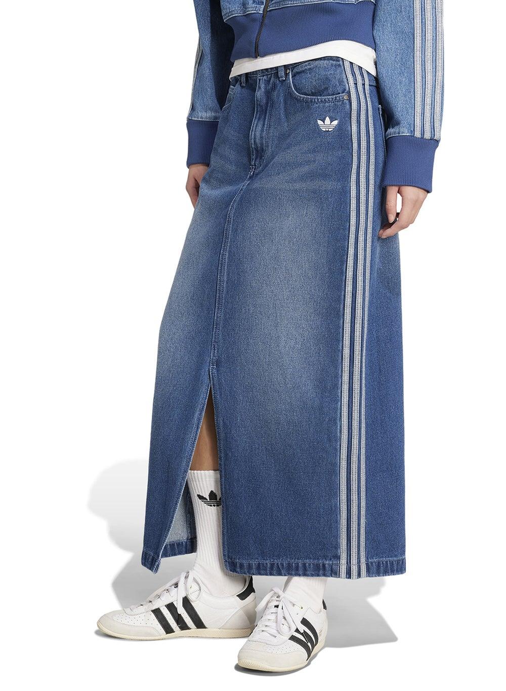 3-Stripe Adicolor Denim Pencil Skirt - Image 1