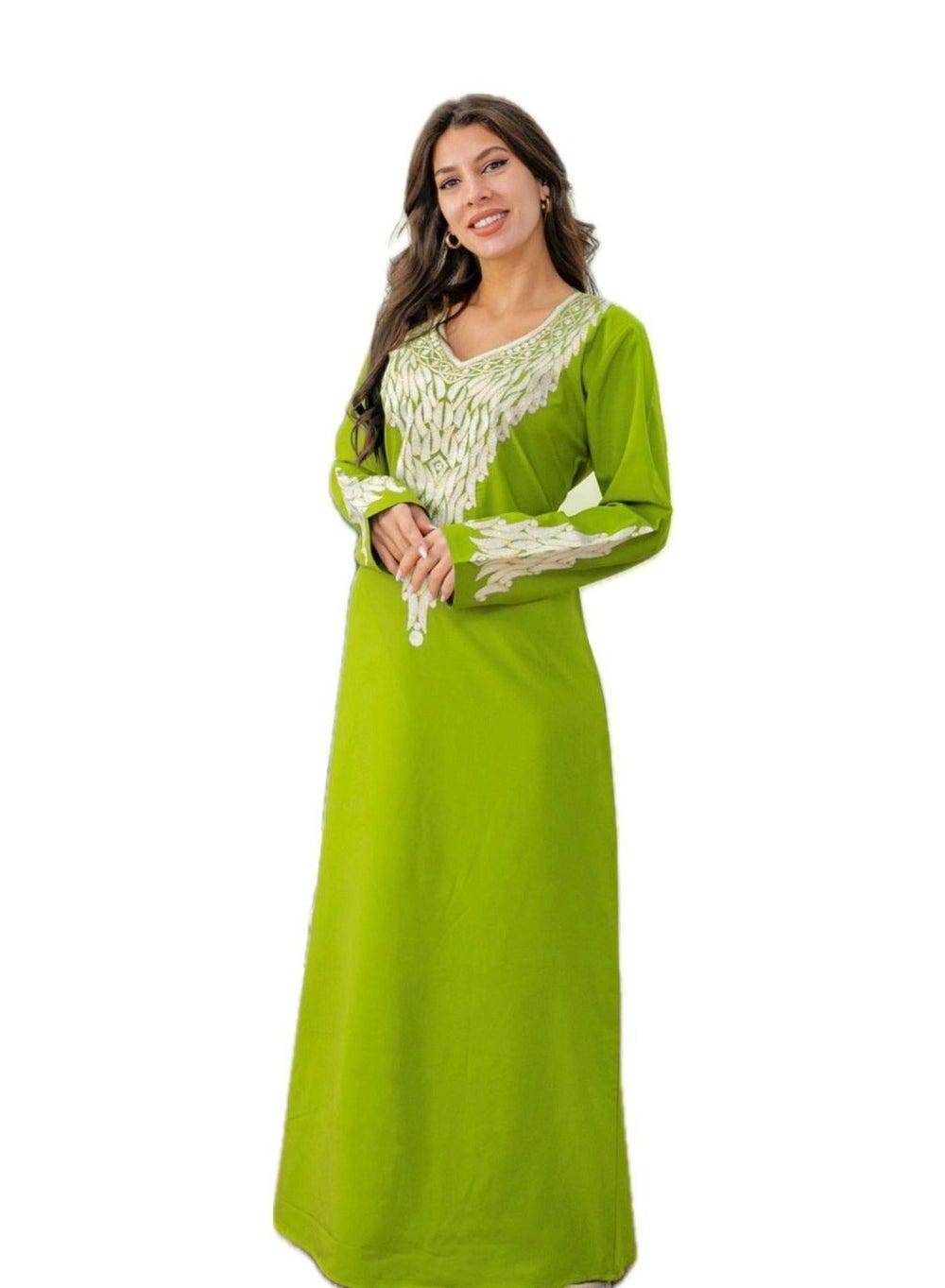 Women’s Mukhawar Jalabiya Arabian Traditional Dress - Image 1