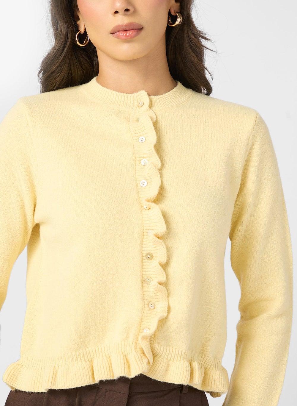 Cardigan With Baby Ruffled Hem - Image 1