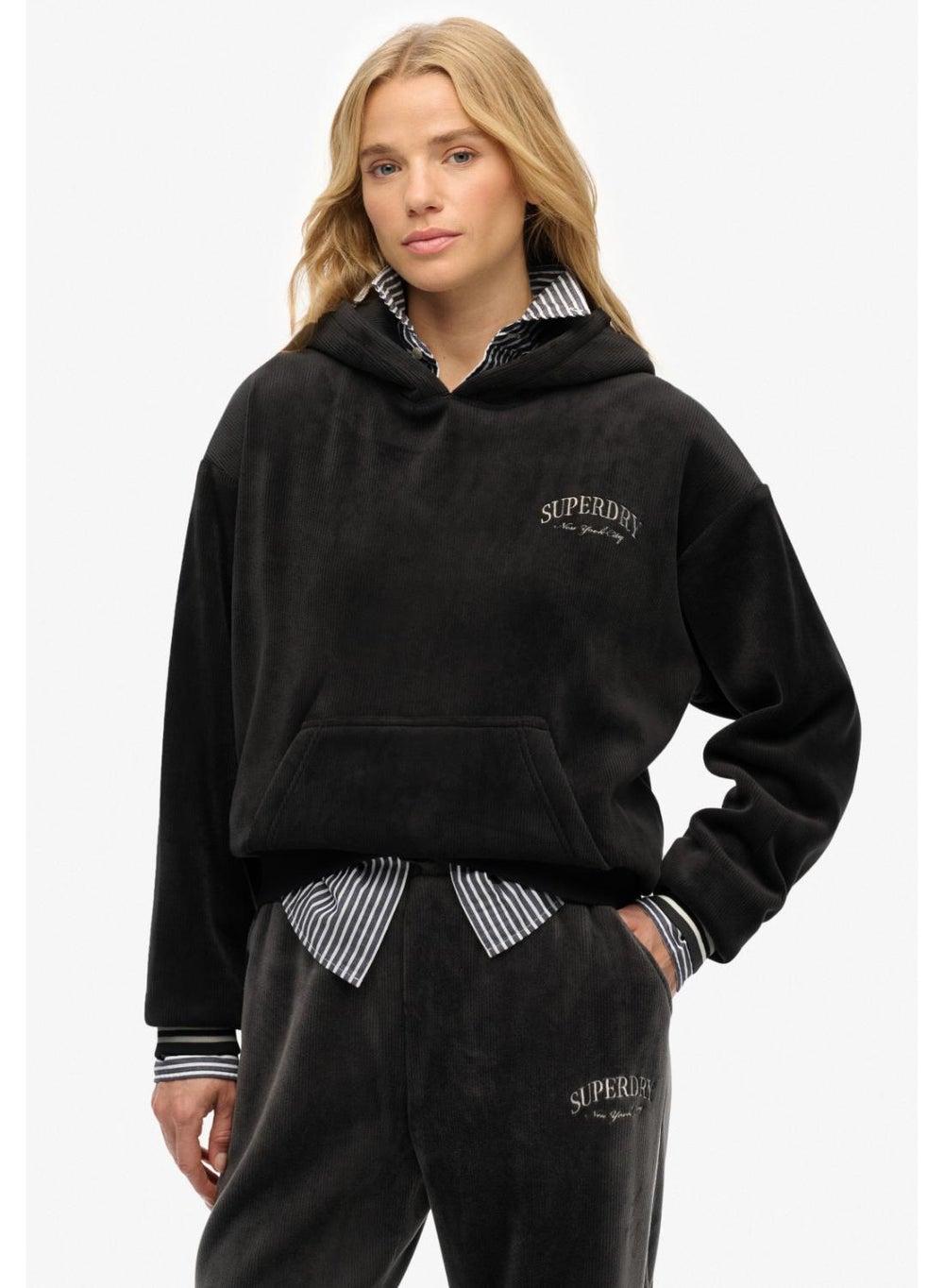 Country Club Velour Relaxed Hoodie - Image 1