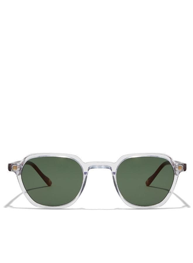 30Sundays RIVER Geometric Women Sunglasses, UV400 Transparent Green - Image 1