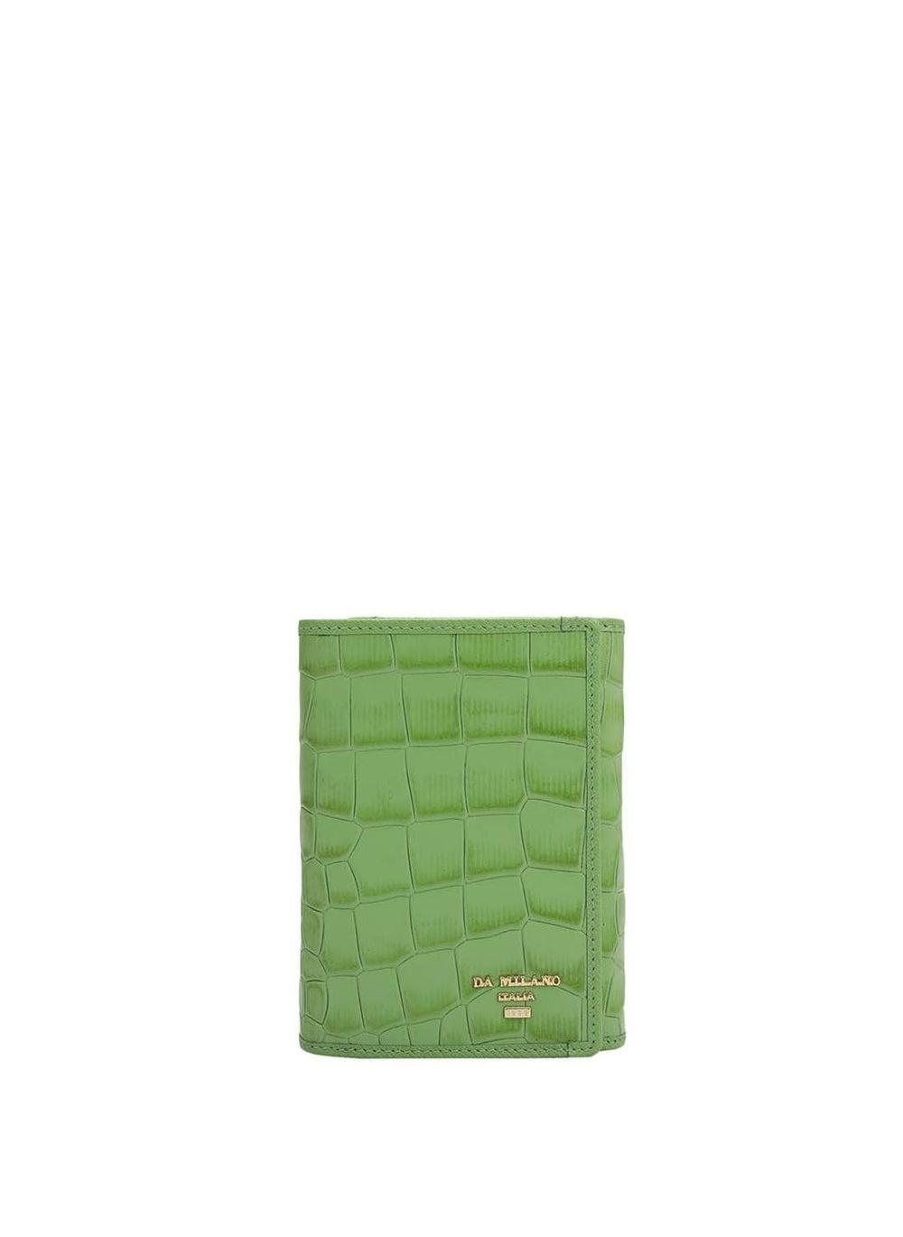 Da Milano Genuine Leather Green Ladies Wallet - Image 1