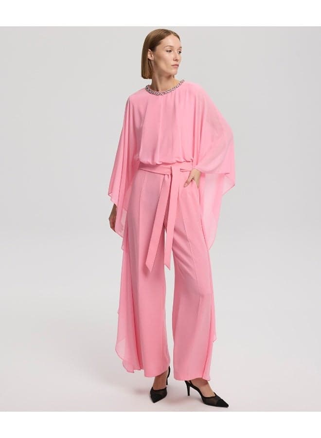Relaxed Fit Embroidered Wide-Leg Jumpsuit - Image 1