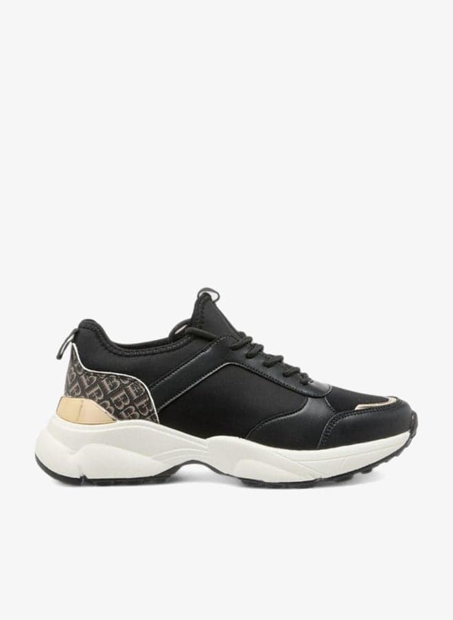 Floral Bella Panelled Lace-Up Low-Top Sneakers - Image 1