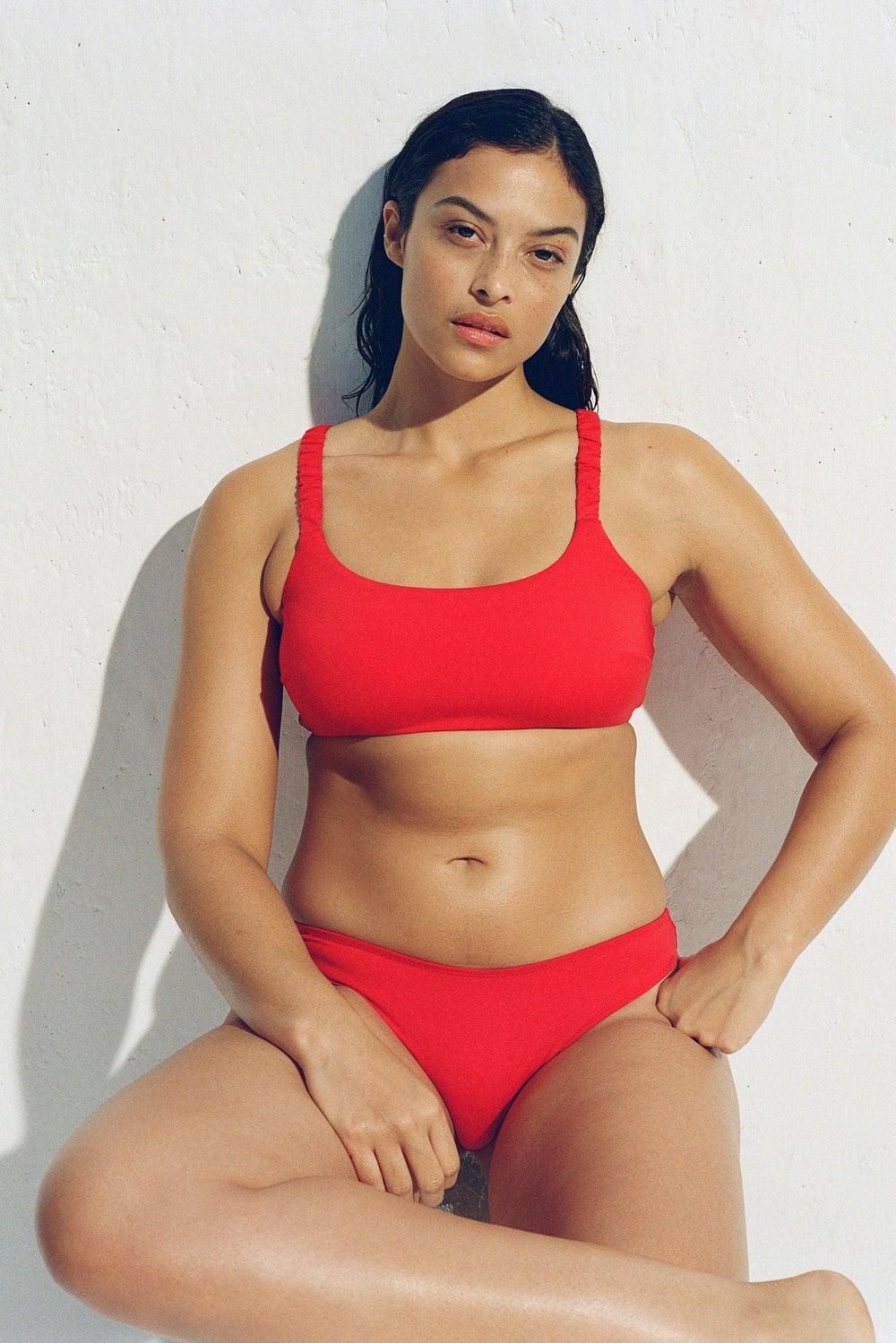 Mid V-Waist Fully Lined Bikini Bottoms - Image 1