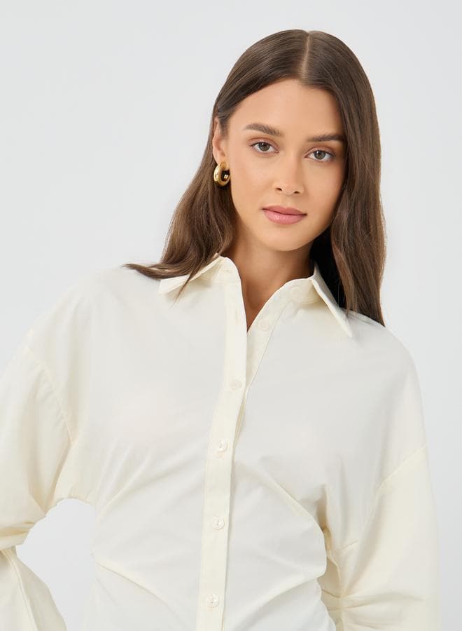 Solid Slim Fit Long Sleeve Shirt - Image 1