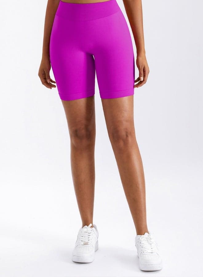 High Waist Contour Yoga Shorts with Tummy Control - Image 1
