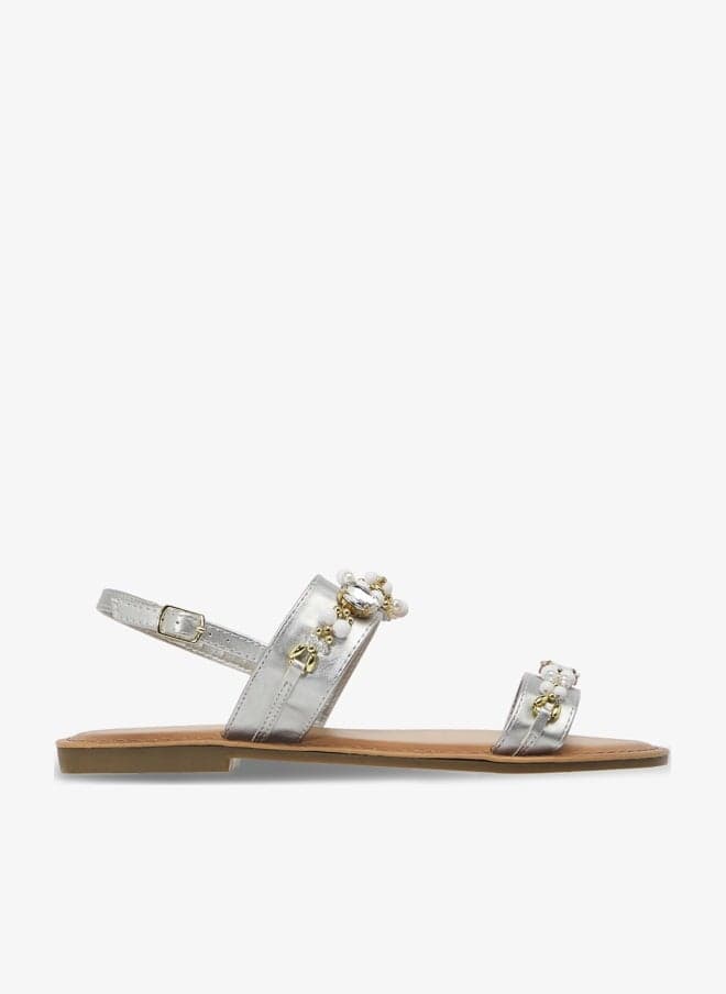 Shimmer Flat Sandals for Everyday Warm-Weather Wear - Image 1
