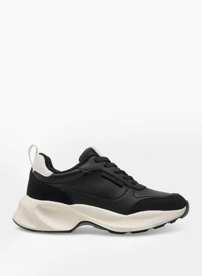Women's Logo Detail Lace-Up Low-Top Sneakers - Image 1