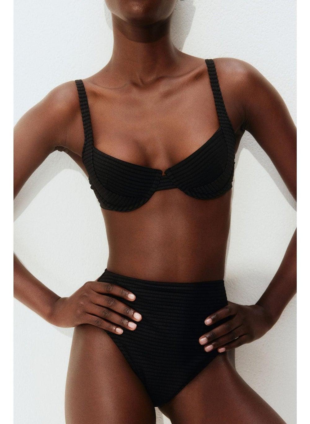 Push-Up Bikini Top with Padded Underwire Support - Image 1