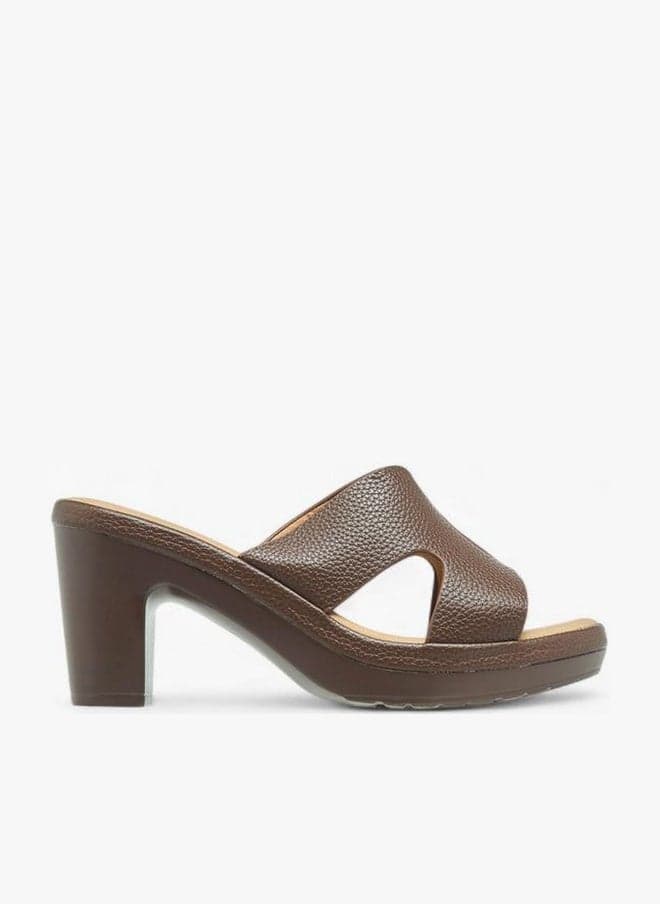 Flora Bella Cut-Out Block Heel Slip-On Sandals - Image 1