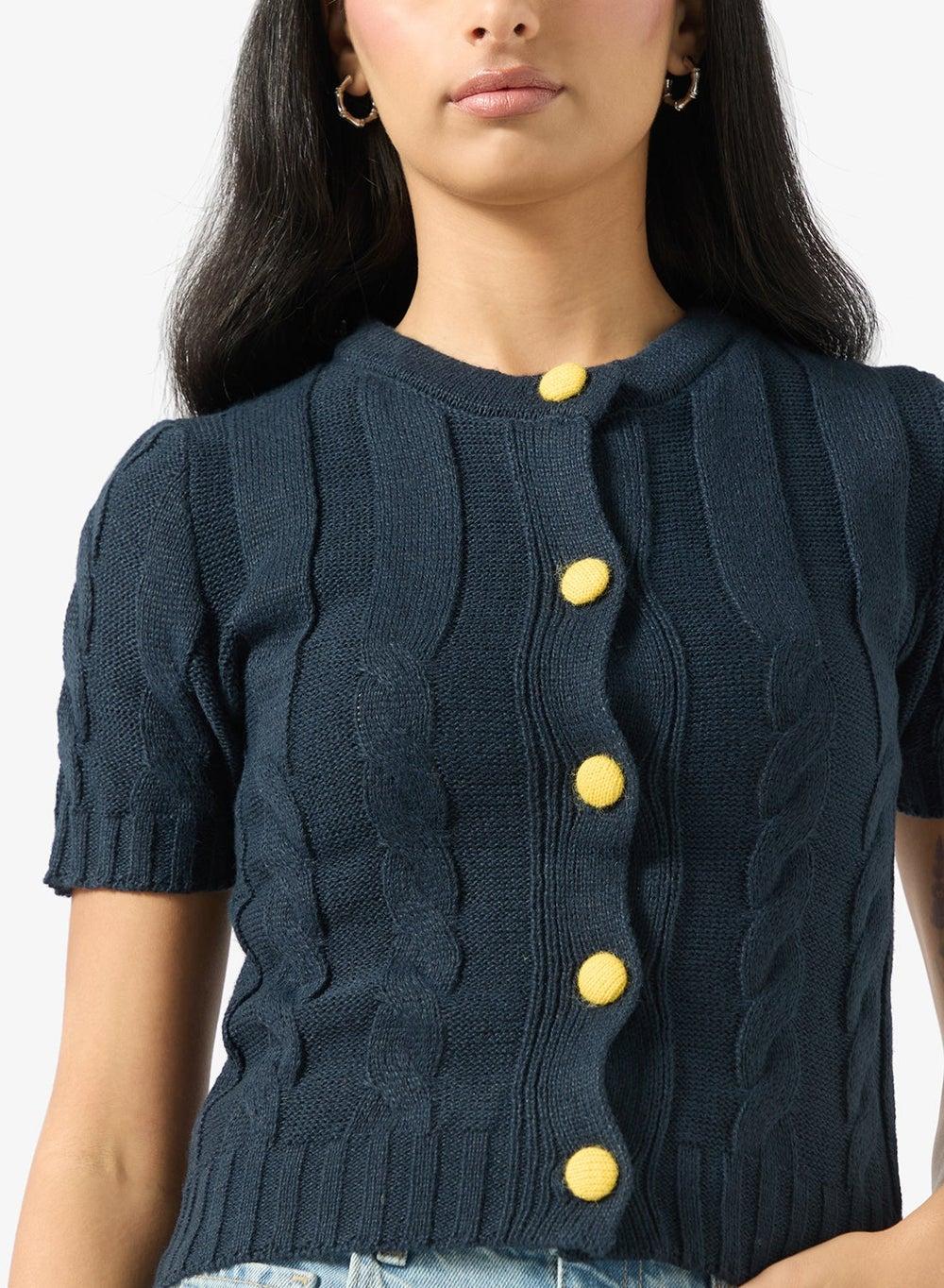 Cable Knit Cardigan for Women - Image 1