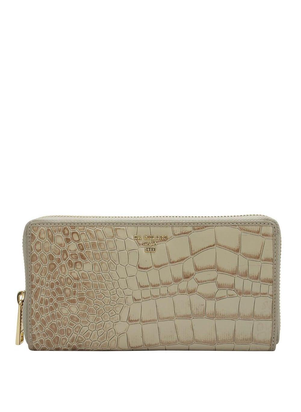 Da Milano Genuine Leather White Ladies Wallet - Image 1