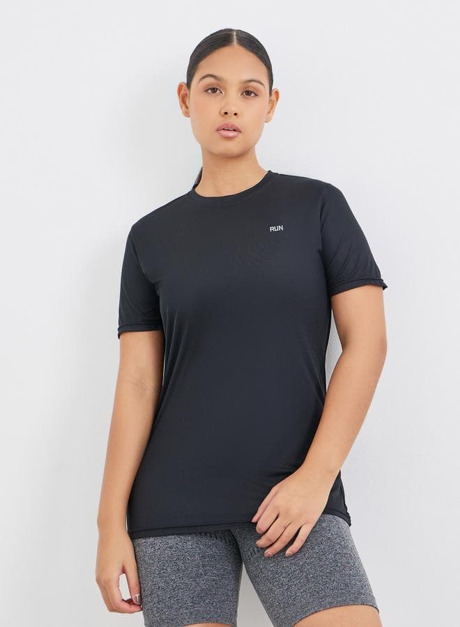 Reflective Basic Short Sleeve Top - Image 1