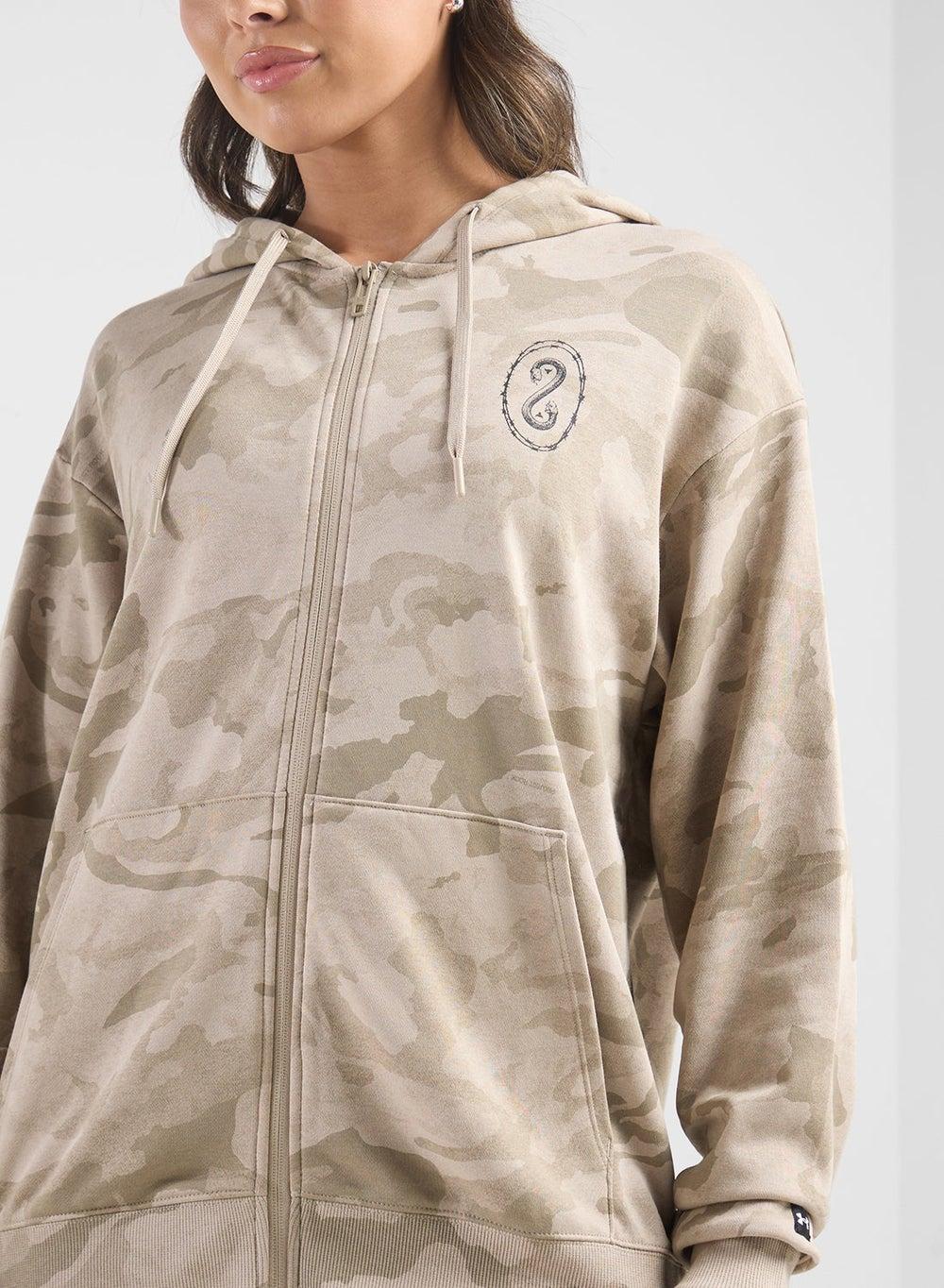 Project Rock Women’s Full-Zip Terry Hoodie - Image 1