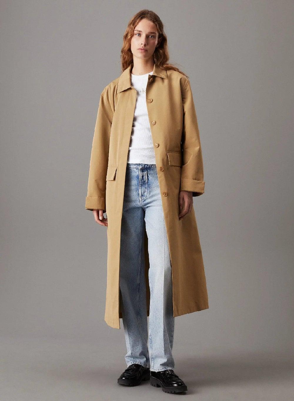 Long Bonded Water-Repellent Trench Coat - Image 1