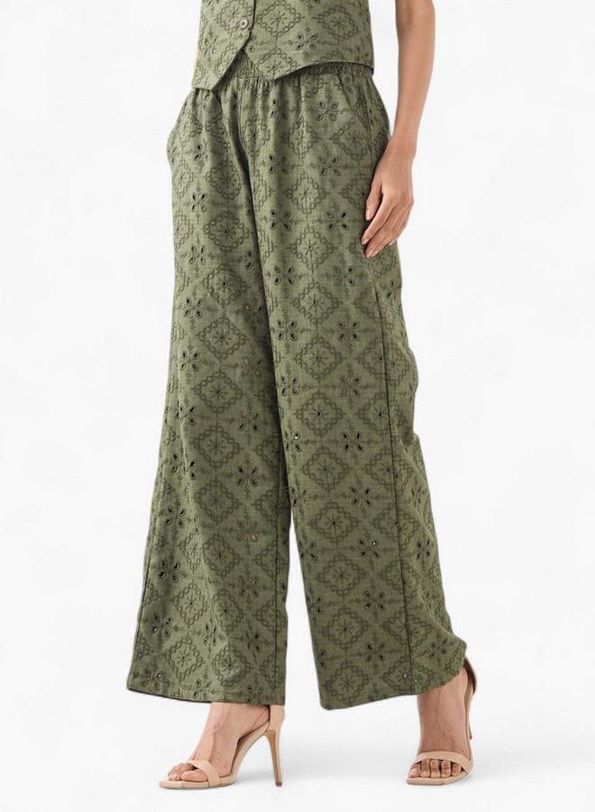 2Xtremz Schiffli Trousers with Elastic Waist - Image 1