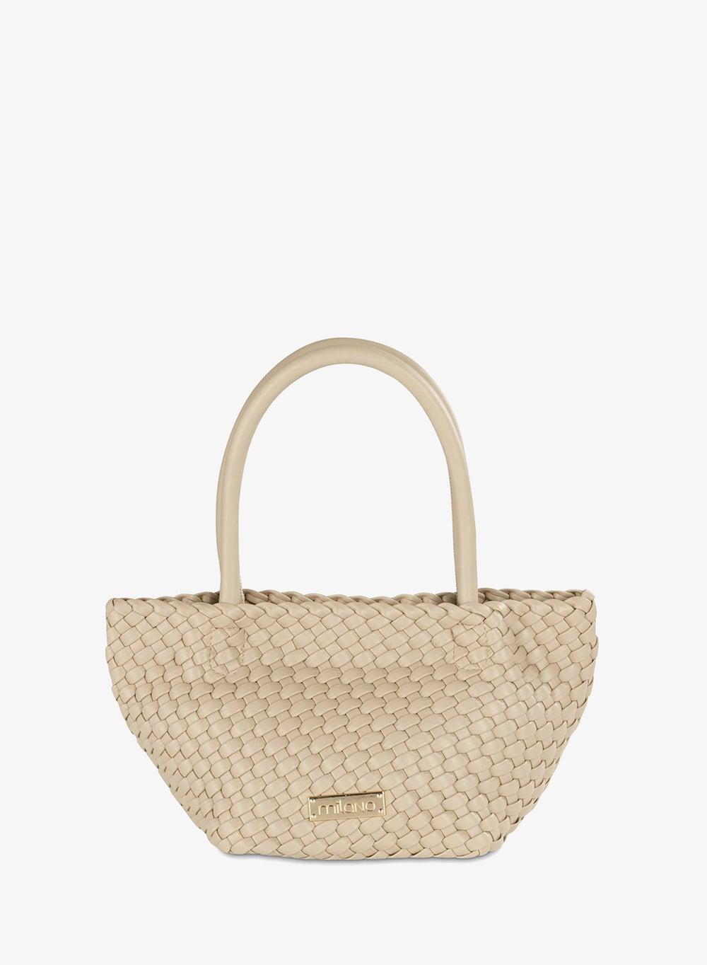 ANEEZA Beige Woven Shoulder Bag - Image 1