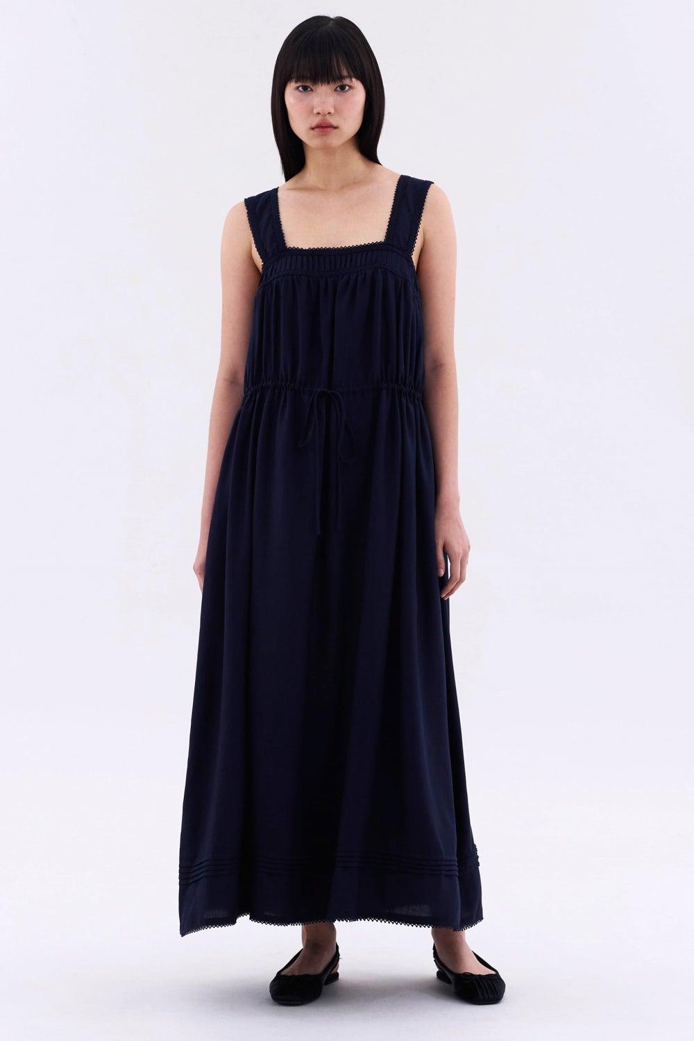 Marisol Square-Neck Relaxed Tencel Maxi Dress - Image 1
