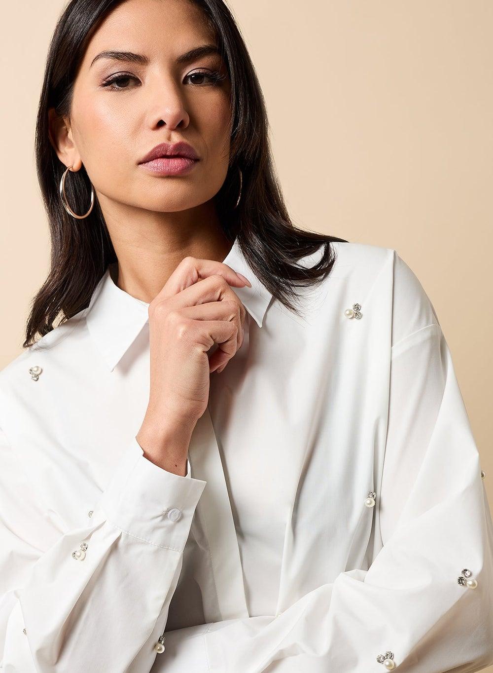 Little Mistress Embellished Long Sleeve Shirt - Image 1