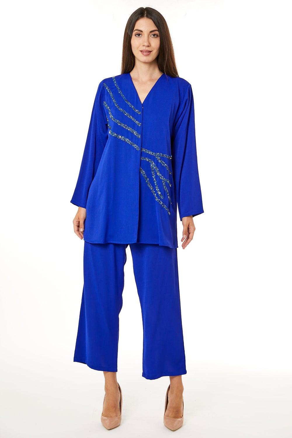 V-Neck Top & Pant Set for Women - Image 1